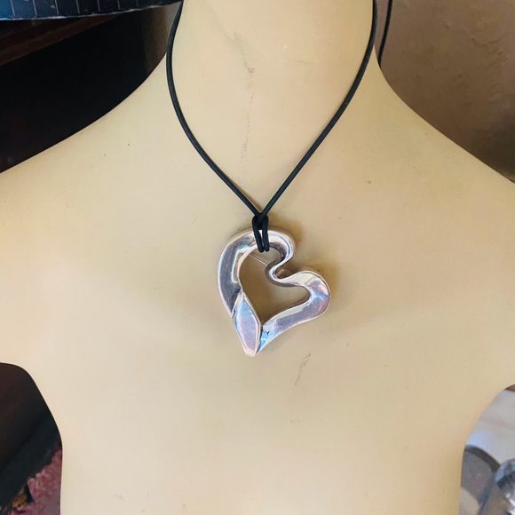 Sterling Silver 925 SSL Big Heart Brooch - Picture 5 of 9